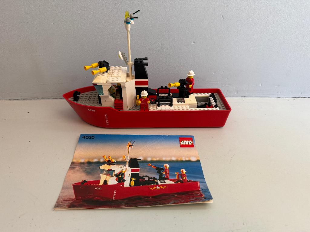 Vintage LEGO Brandweerboot uit 1987 (4020), Kinderen en Baby's, Speelgoed | Duplo en Lego, Compleet, Gebruikt, Lego, Ophalen of Verzenden
