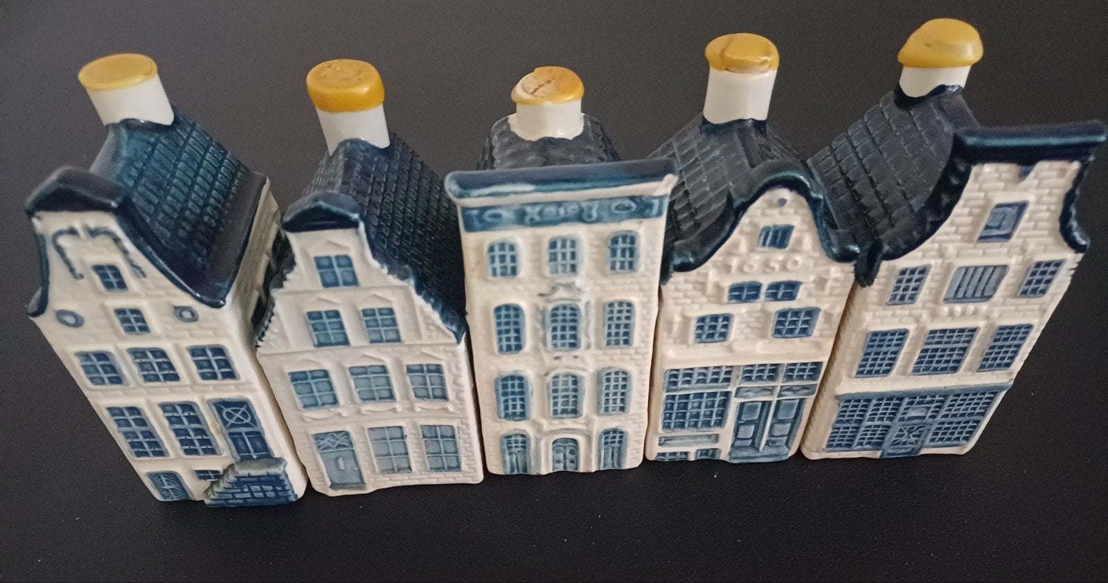 Delfts Blauw KLM huisjes - Bols Delfts Blauw, Ophalen of Verzenden, Gebruikt