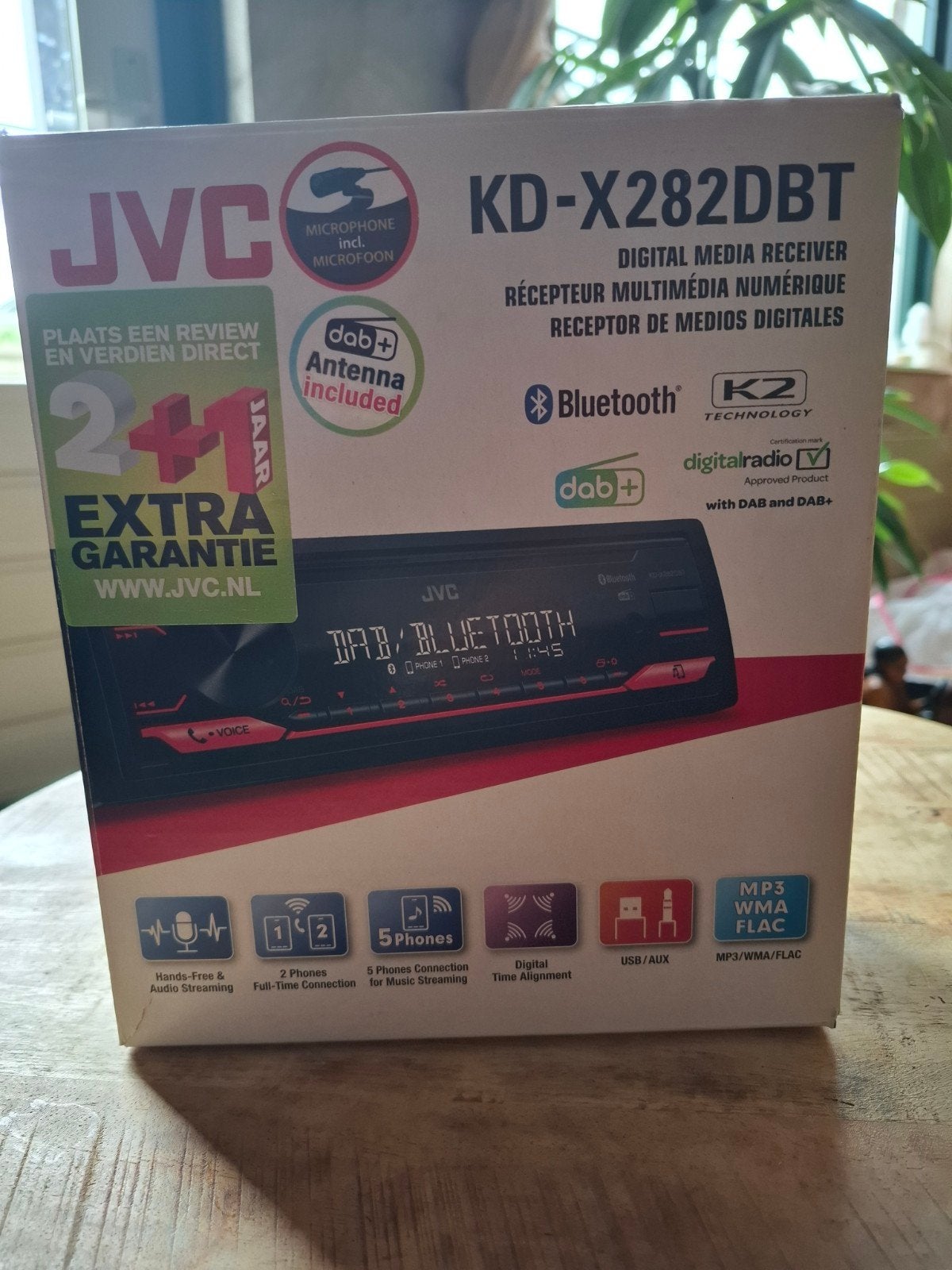 JVC KD-X282DBT Digital Media Receiver met Bluetooth, Auto diversen, Ophalen of Verzenden, Zo goed als nieuw