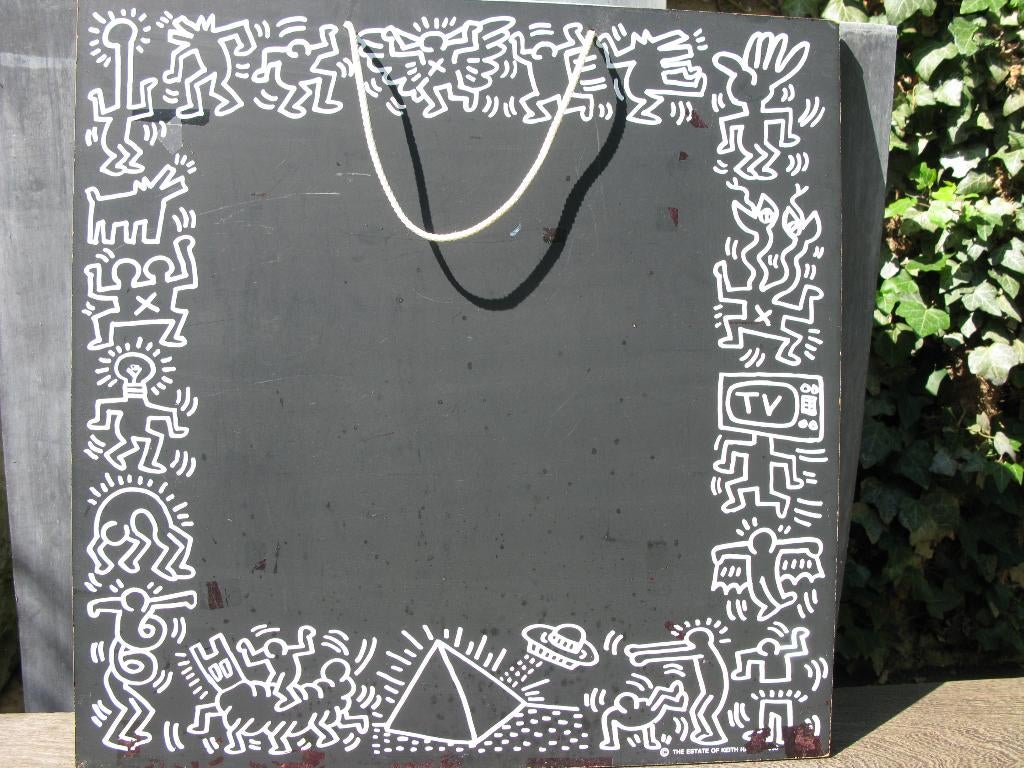 KEITH HARING KRIJTBORD CHALKBOARD VINTAGE, Ophalen of Verzenden