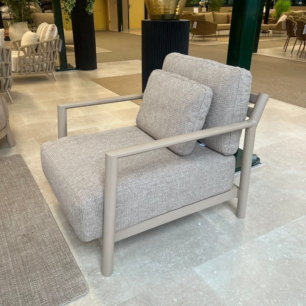 Mykonos Loungeset met koffietafels | Showroommodel, Ophalen, Gebruikt, 6 zitplaatsen, Aluminium