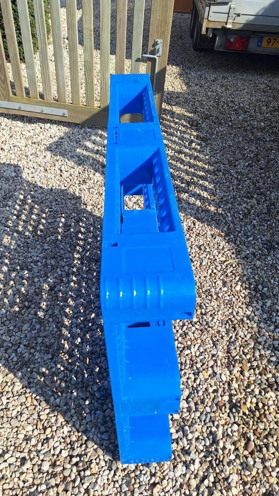 Blauwe kunststof pallet afm 120x80x15 cms, 100 liter of meer, Ophalen of Verzenden, Transportkar
