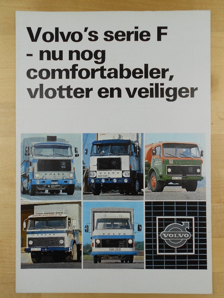Volvo F88 F89 F85 F86 F83 F82 Brochure ca 1972, Volvo, Zo goed als nieuw, Volvo, Ophalen of Verzenden