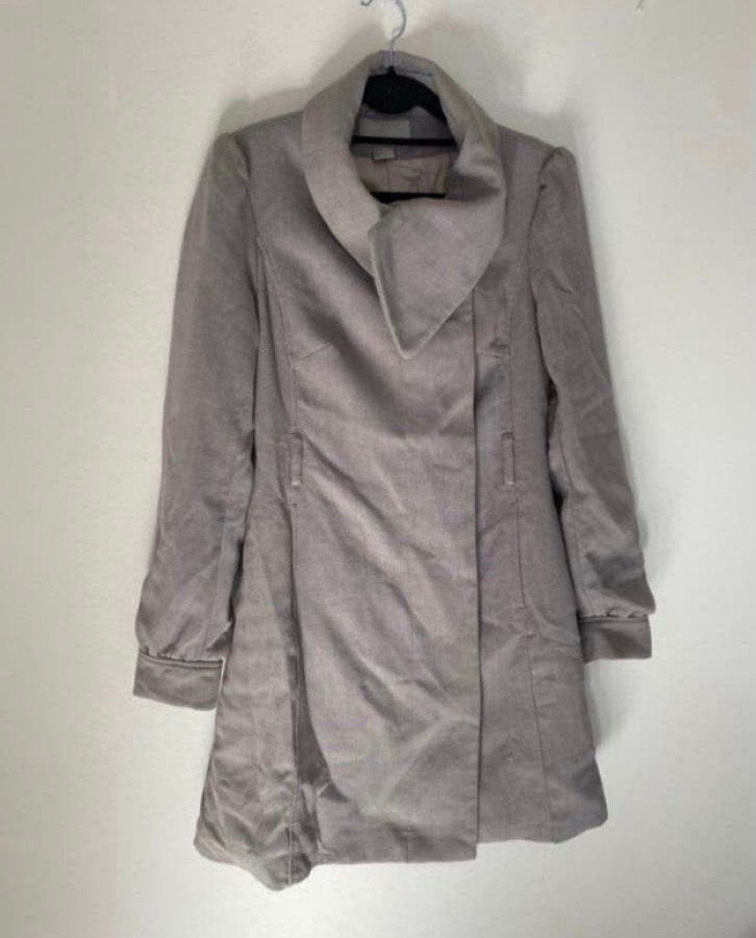 Lange Winterjas grijs. maat s, Kleding | Dames, Verzenden, Zo goed als nieuw, Maat 36 (S), Grijs