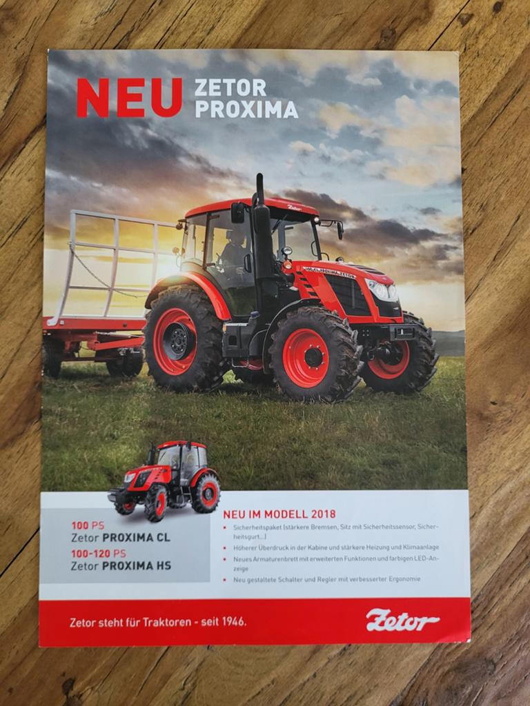 tractor folder Zetor PROXIMA CL/HS, Ophalen of Verzenden, Zo goed als nieuw