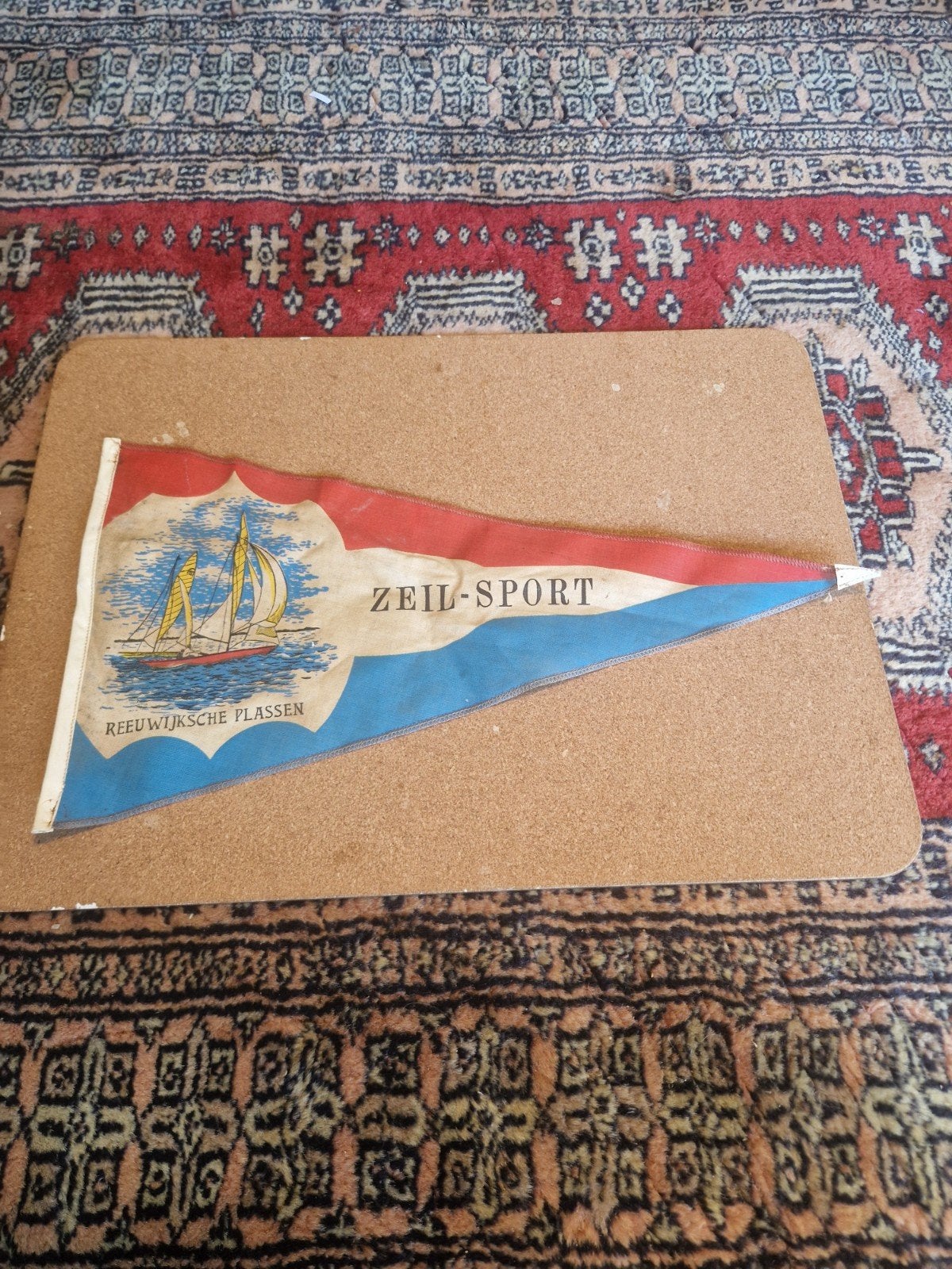 Vintage zeil-sport wimpel van de reeuwijkse plassen goede, Ophalen of Verzenden, Gebruikt