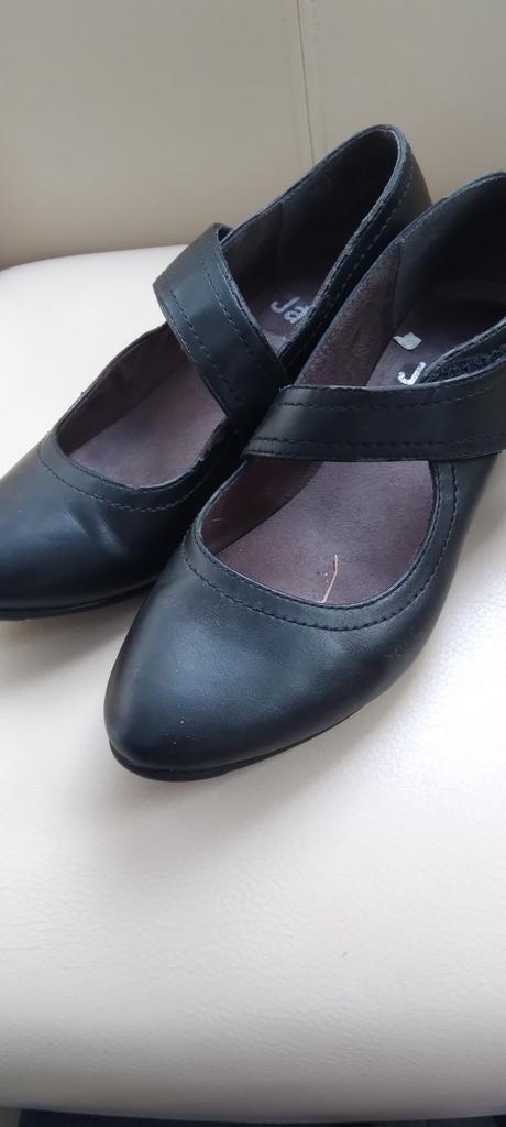 Jana Soft Line zwarte schoenen maat 39H, Zwart, Jana soft line, Ophalen of Verzenden, Gedragen