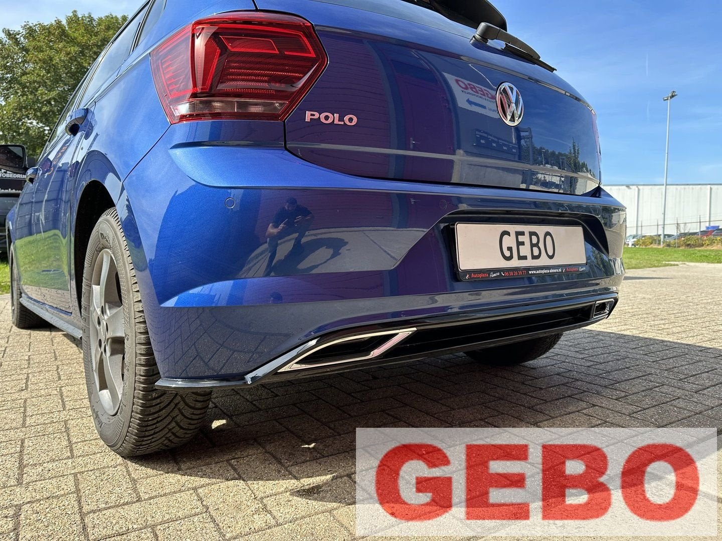 Volkswagen Polo 2G R-line achterbumper diffuser 2017-2021 gl