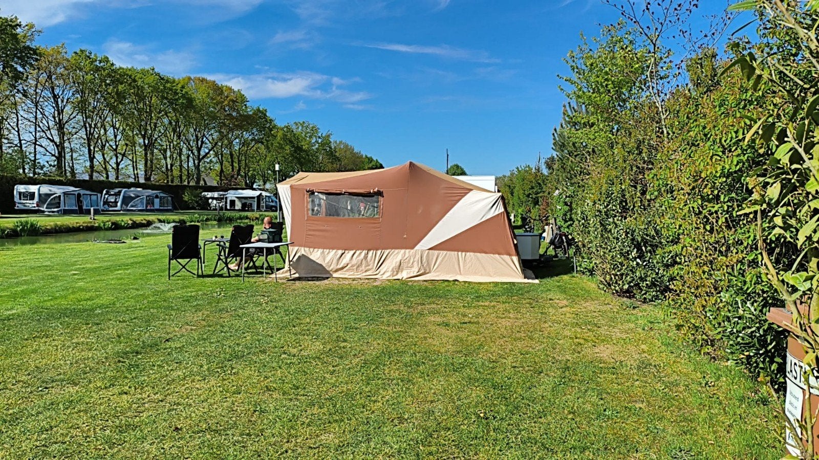 trigano odessey vouwwagen - Ruime gezinsvouwwagen, Caravans en Kamperen, Ophalen, Beige, Aanwezig, Meer dan 6
