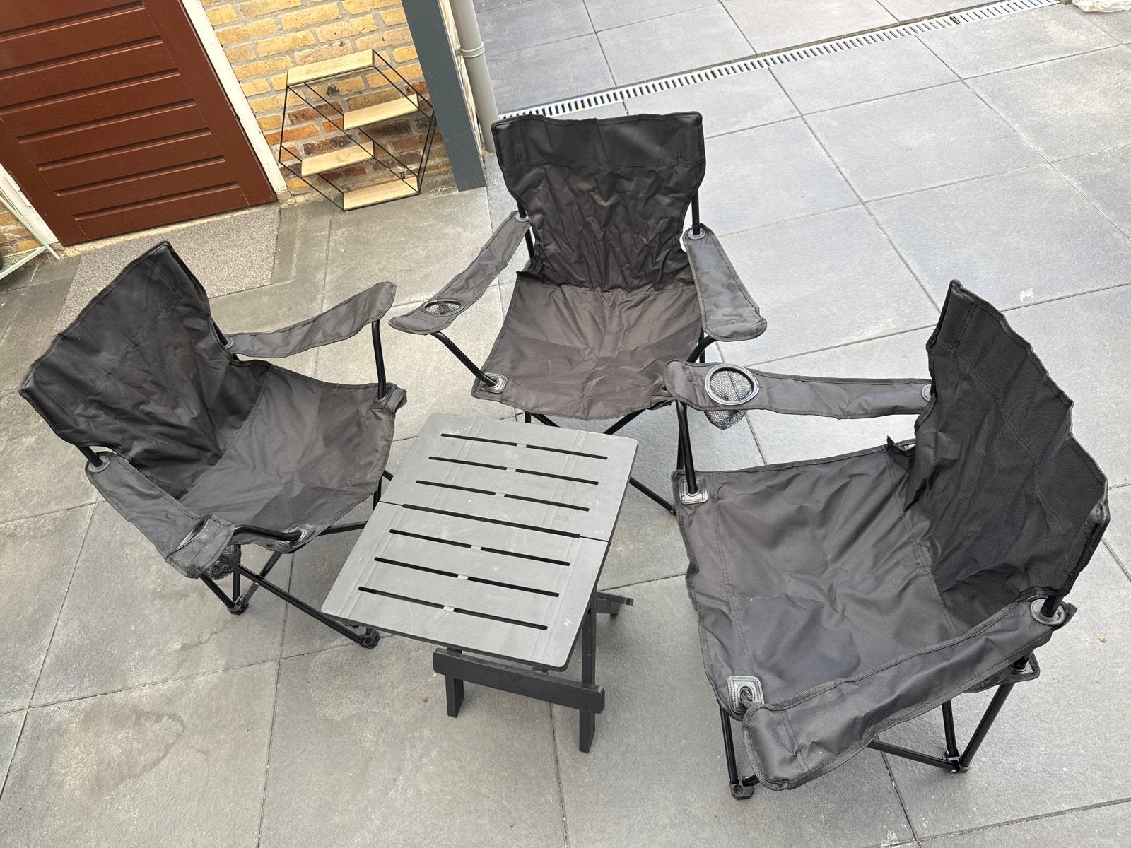 Campingstoelen en -tafel set, Ophalen of Verzenden, Gebruikt, Campingstoel