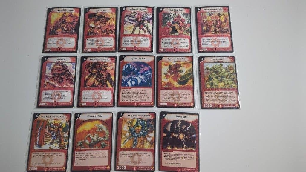 Duel Masters Fire Lot x/55, Een of twee spelers, Ophalen of Verzenden, Gebruikt