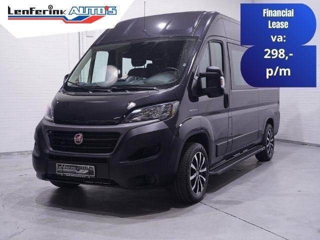 Fiat Ducato 2.3 MultiJet 120 pk Dubbel Cabine L2H2 Navi Came, Voorwielaandrijving, Euro 6, 2500 kg, Zwart