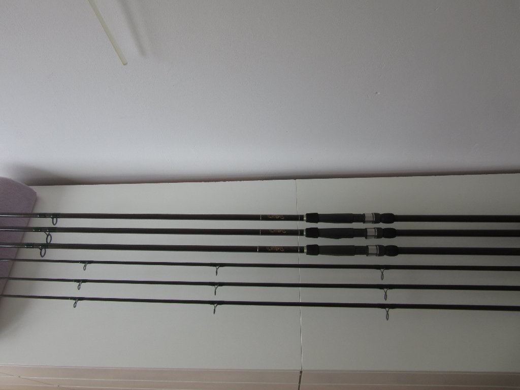 3 fisher barns handgebouwde karperhengels oldskool, Ophalen of Verzenden, Zo goed als nieuw, Werphengel