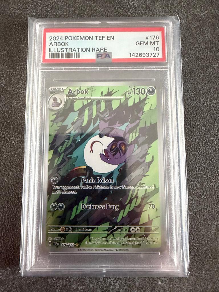 Arbok 176/162 Pokémon Temporal Forces Graded PSA 10, Ophalen of Verzenden, Nieuw, Losse kaart