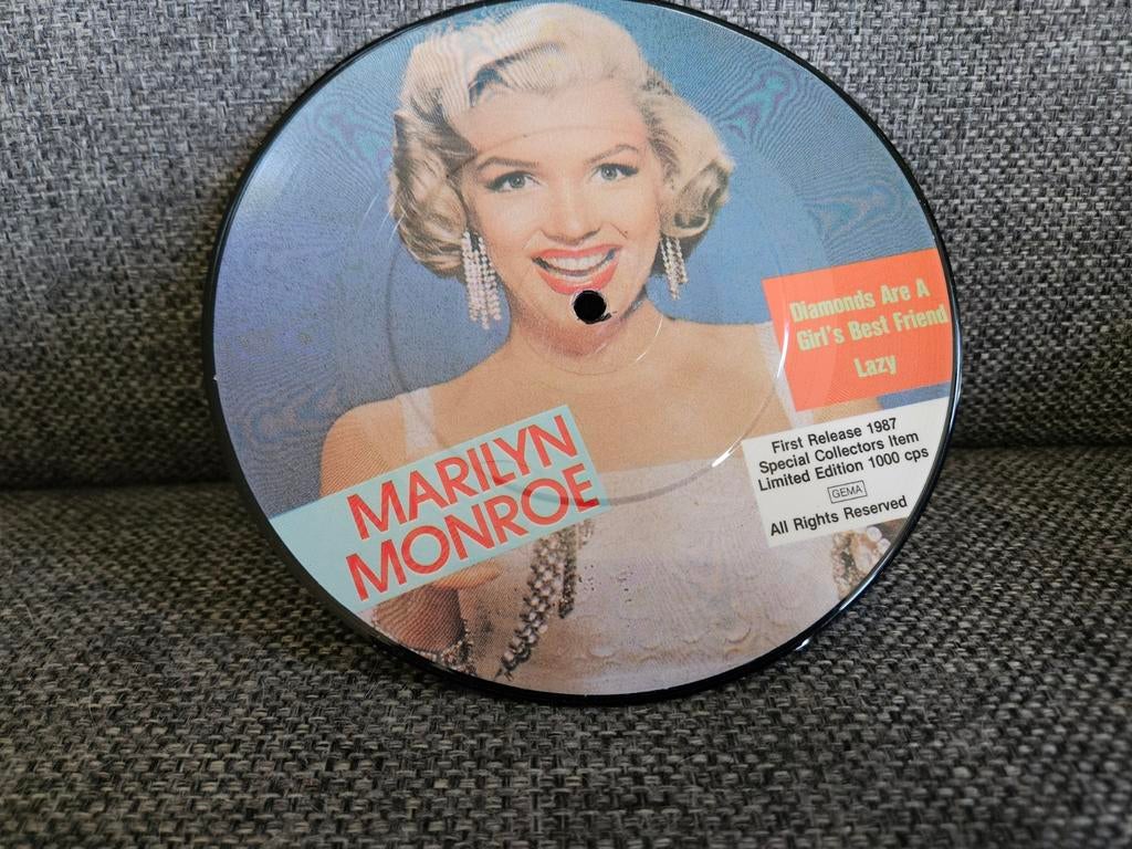 Marilyn Monroe Picture Disc - Limited Edition Vinyl, 7 inch, 1980 - 1989, Zo goed als nieuw, Verzenden