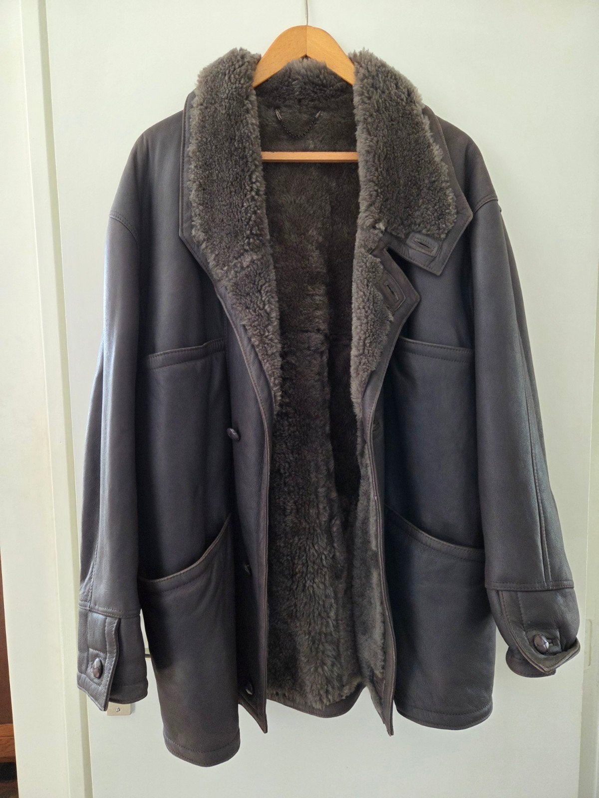 echte Lammy Coat, Ophalen of Verzenden, Gedragen, Maat 56/58 (XL), Grijs