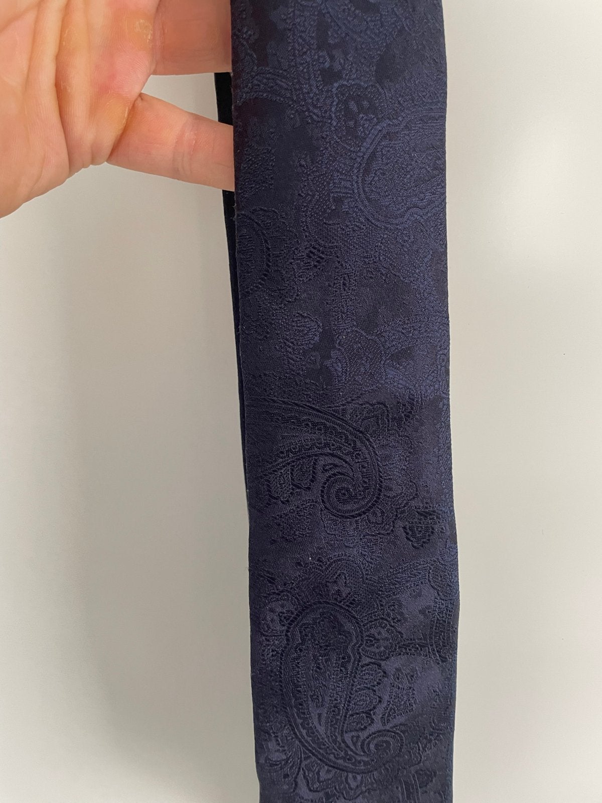 Cavallaro Napoli Zijden Stropdas Blauw met Werkje, Ophalen of Verzenden, Nieuw, Blauw, Met patroon