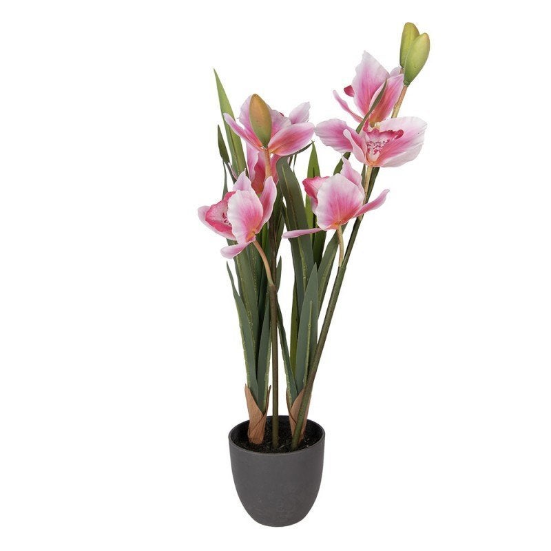 CLAYRE & EEF - KUNST ORCHIDEE (CATTLEYA HYBRIDA), Ophalen of Verzenden, Nieuw, Clayre & Eef, Met pot of vaas