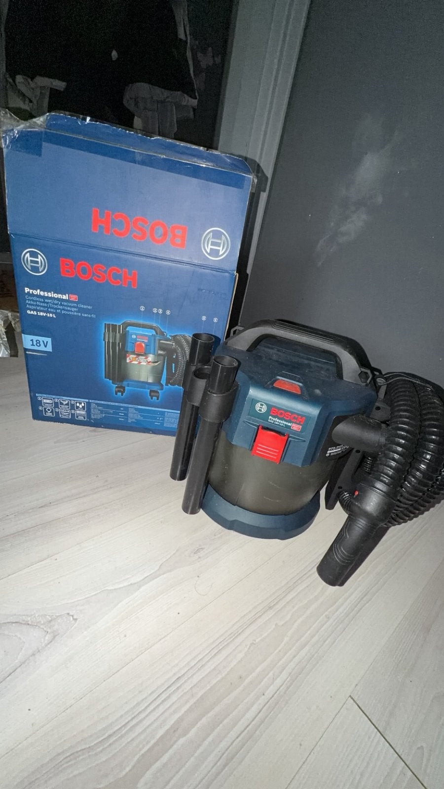 Bosch Professional GAS 18V-10 L Accu Stofzuiger (excl. accu), Ophalen, Bosch, Industriële stofzuiger, Reservoir
