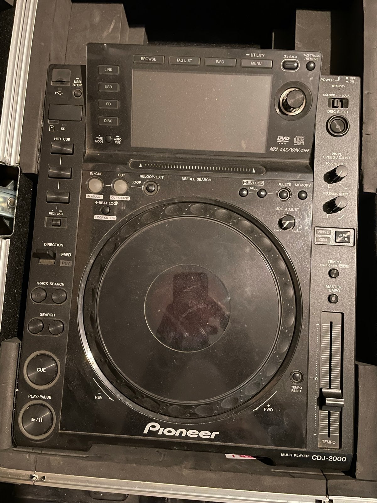 2 stuks Pioneer CDJ-2000 CD-speler in flightcase, Muziek en Instrumenten, Ophalen, Gebruikt, Dj-set, Pioneer
