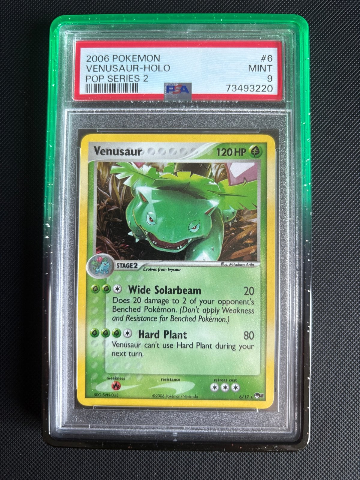 Venusaur Holo #6 PSA 9, Ophalen, Zo goed als nieuw, Losse kaart, Foil