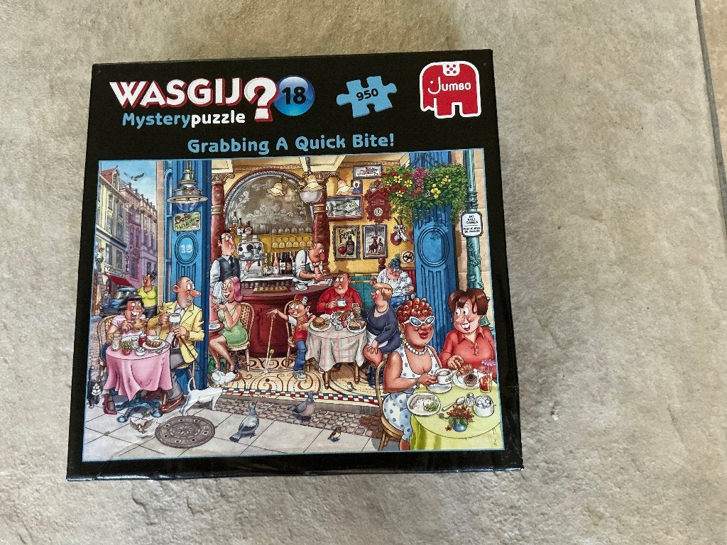 Wasgij? Mystery puzzel 18 compleet 950 stukjes ook ruilen, Ophalen, 500 t/m 1500 stukjes, Zo goed als nieuw, Legpuzzel