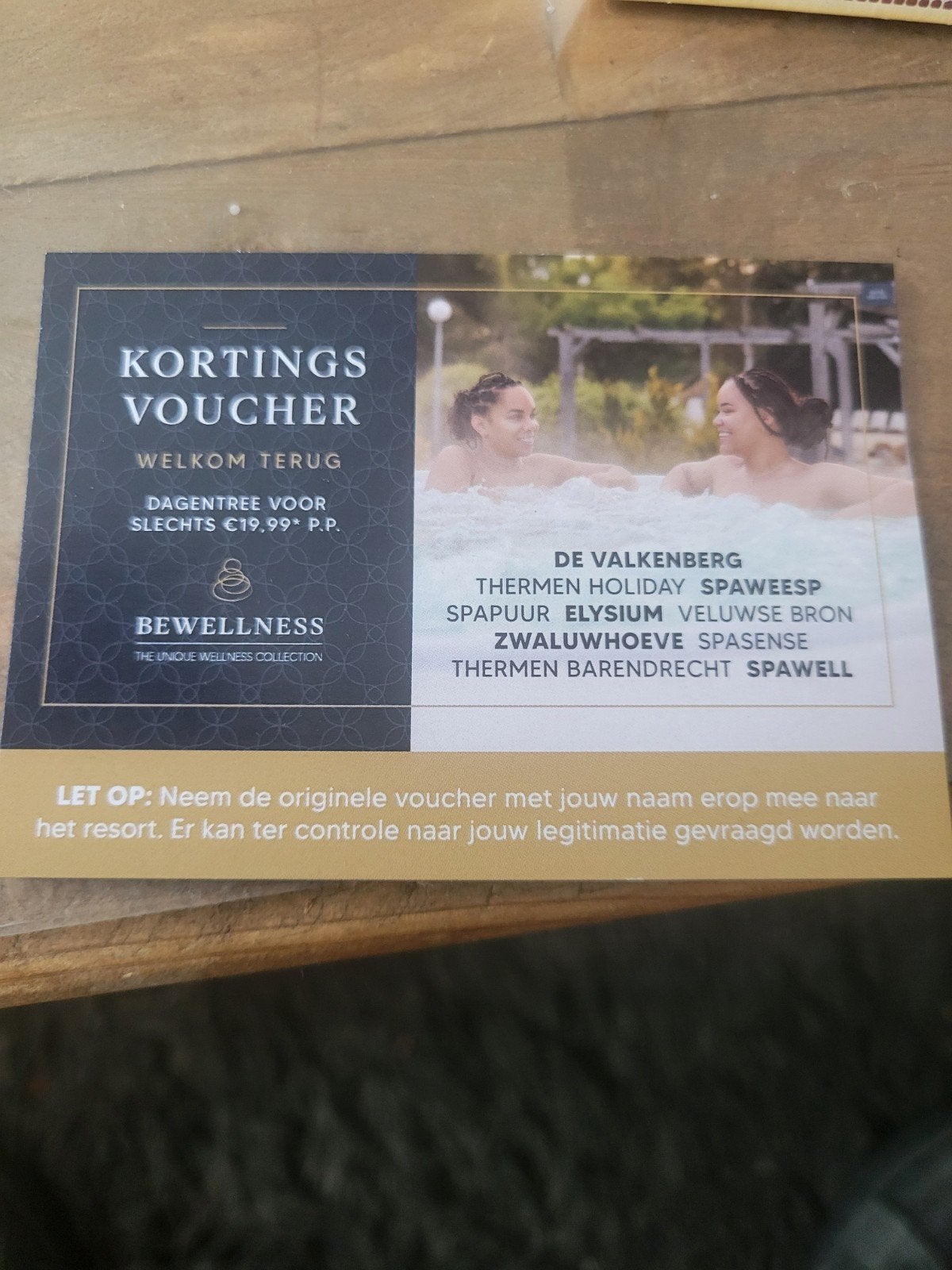 Korting vouchers geldig tot 21 september, Kortingsbon, Spa of Sauna