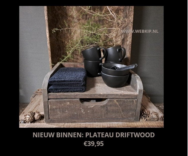 plateau driftwood koffieplateau sober stoer landelijk, Ophalen, Nieuw