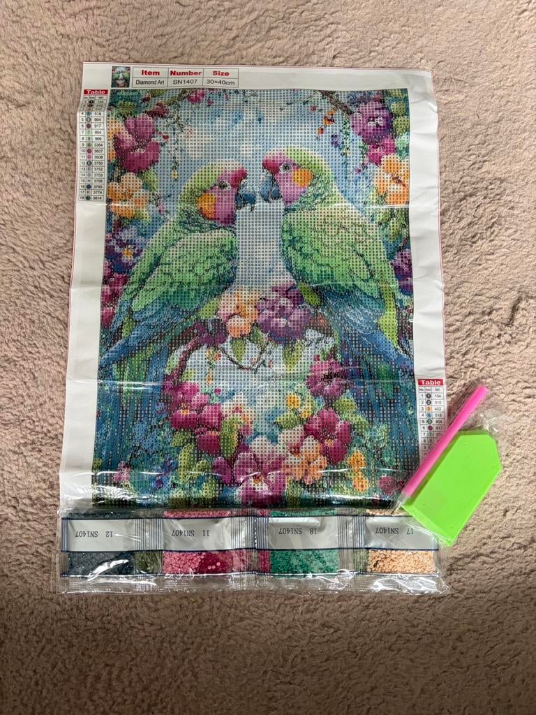 Diamond painting 30 keer 40, Ophalen of Verzenden, Zo goed als nieuw, Knutselwerk