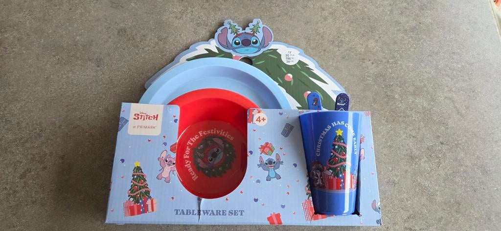 Nieuw stitch ontbijt setje primark, Ophalen of Verzenden, Overige figuren, Nieuw, Servies