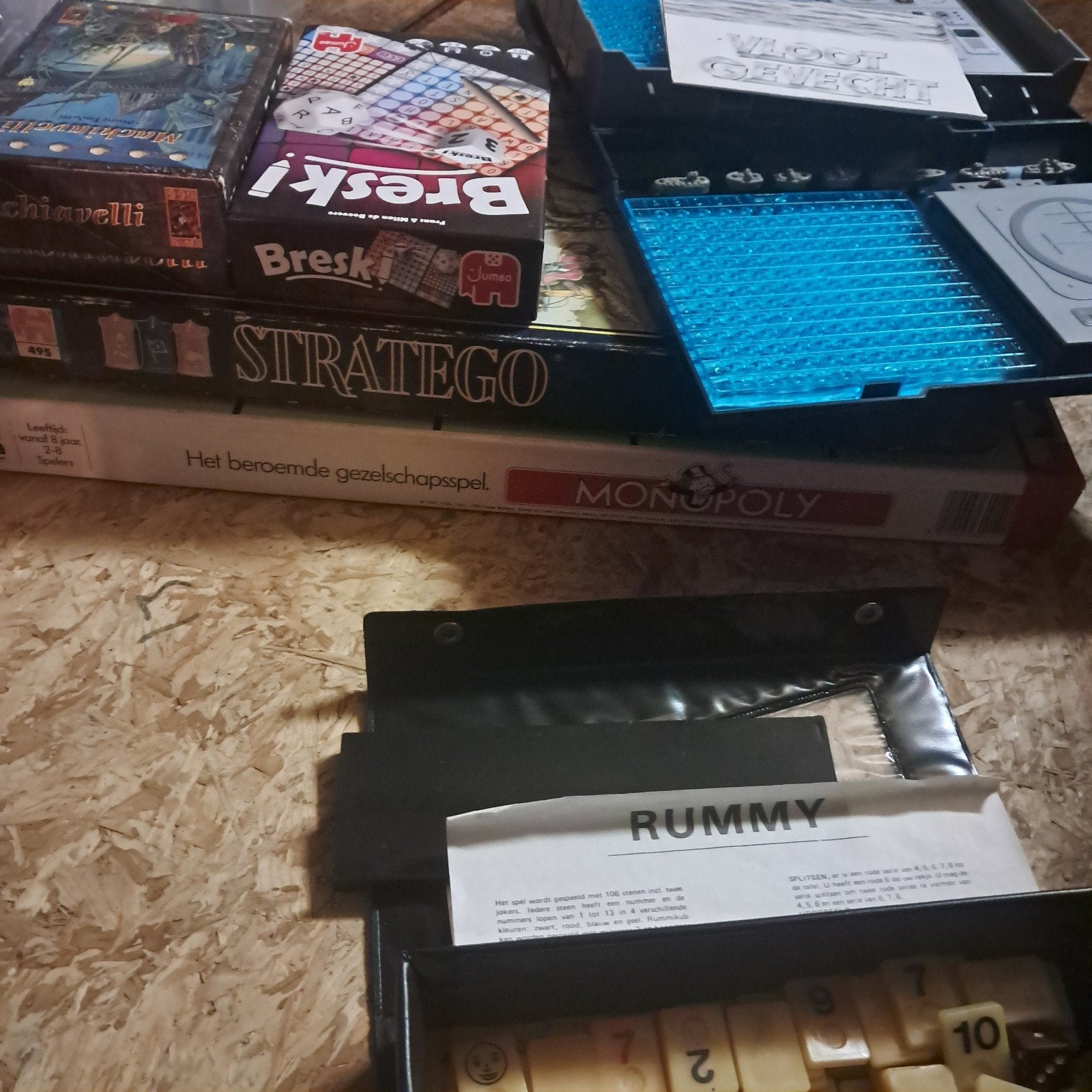 Diverse Gezelschapsspellen: Machiavelli, Bresk, Stratego,, Een of twee spelers, Ophalen of Verzenden, Gebruikt