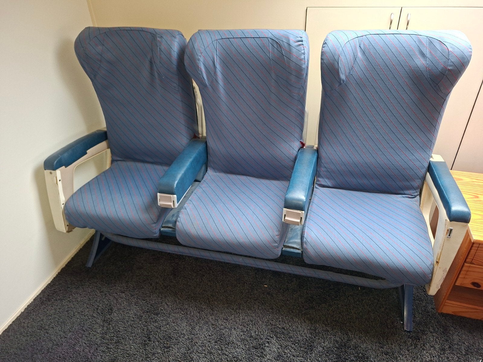 Vliegtuigstoelen - Set van 3, Ophalen, Gebruikt, Overige typen