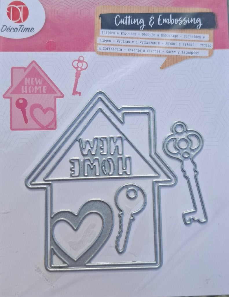 Snijmal Embossing nr 20 New Home Huis Sleutel NIEUW, Onbekend, Nieuw, Ophalen of Verzenden, Overige thema's