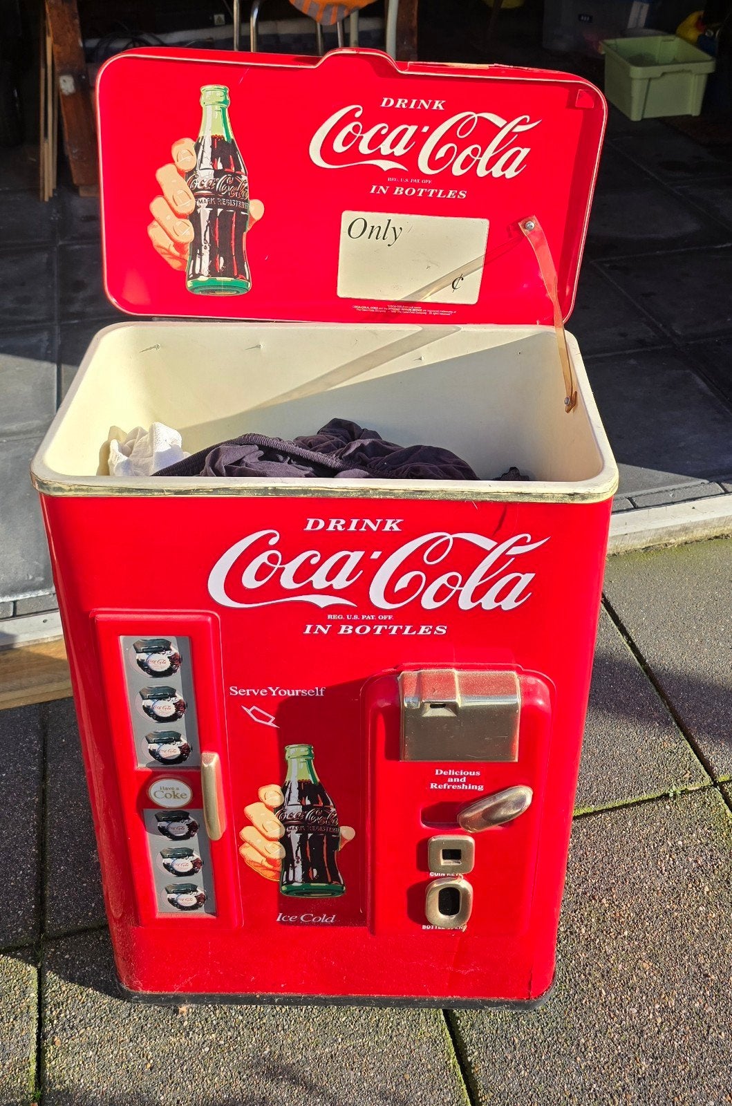 Vintage Coca-Cola ijsbox, Ophalen, Gebruikt