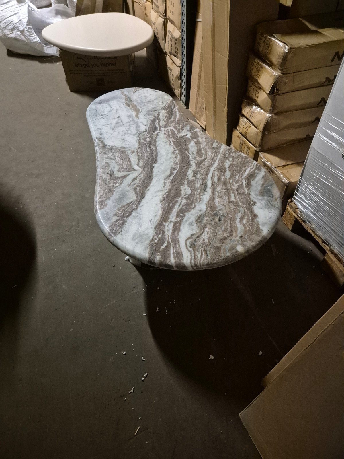 Richmond LUX salontafel CORONEL ORGANISCH MARMER TRAVERTIN, Ophalen, 100 tot 150 cm, Nieuw, 50 tot 100 cm