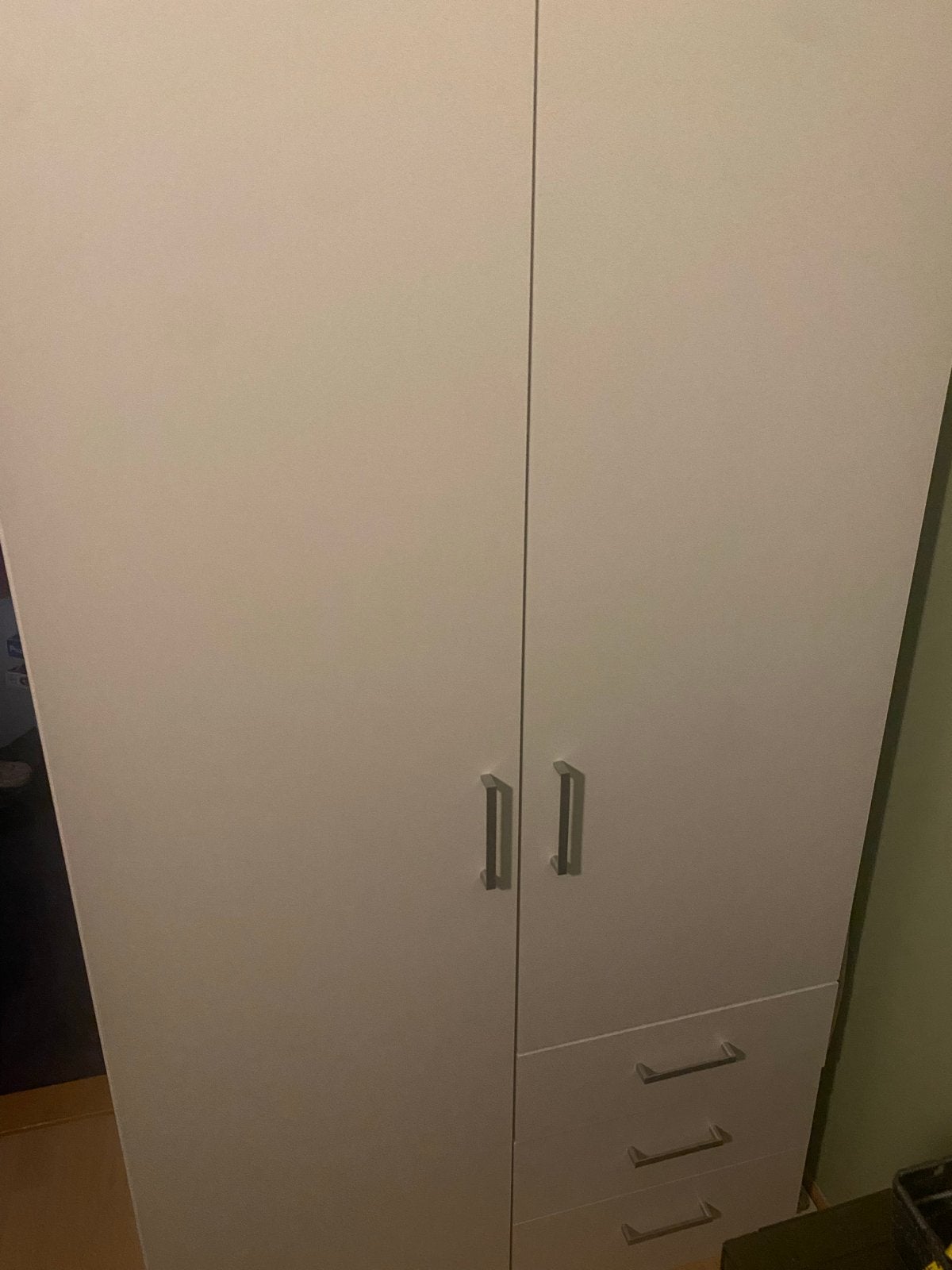 Witte kledingkast met hangruimte en planken, Ophalen, 50 tot 100 cm, Zo goed als nieuw, 150 tot 200 cm