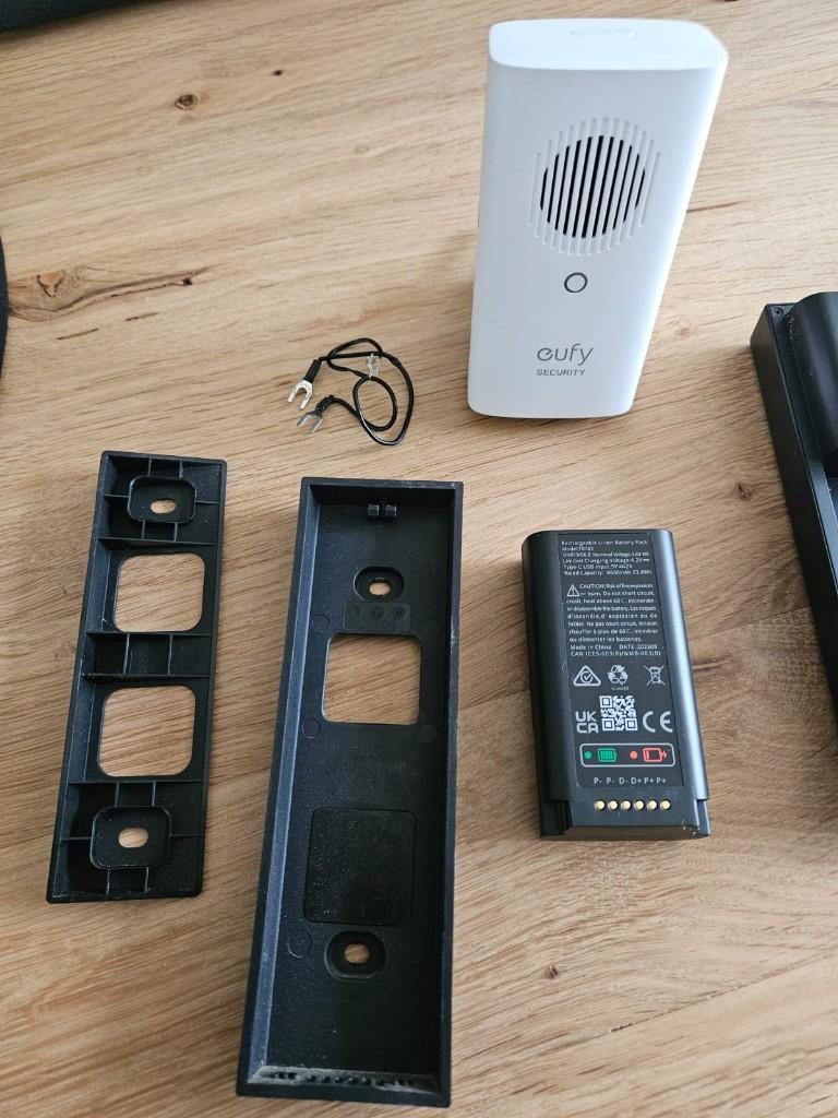 Eufy Video Doorbell E340+Chime deurbel camera+128gb kaart, Ophalen, Bewegingsdetectiesensor, Zo goed als nieuw, Draadloos