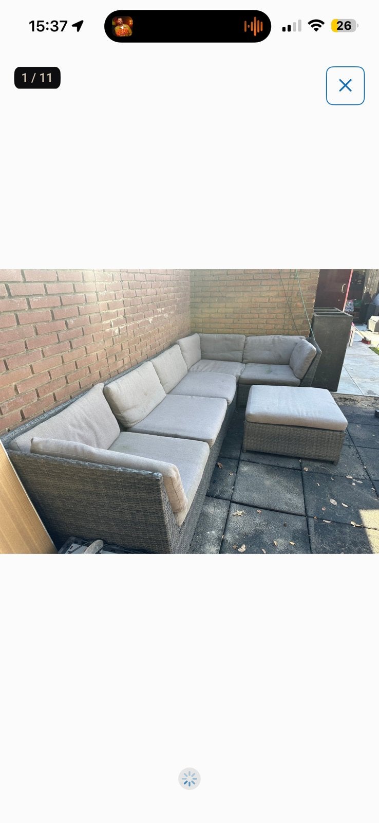 Tuinset + hocker (gratis), Ophalen, Zo goed als nieuw, Hocker