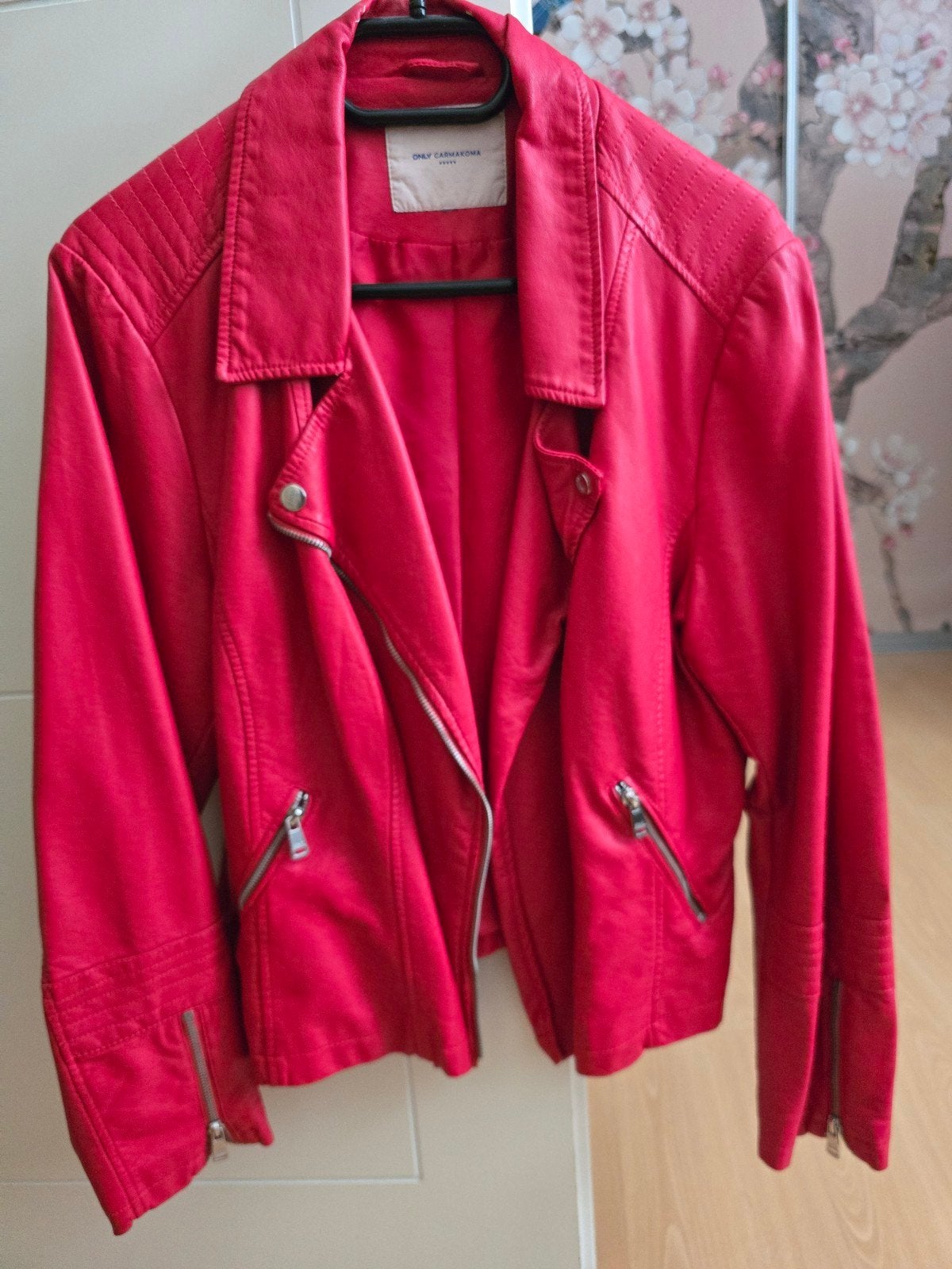 Only Carmakoma jasje, rood, maat 46, 1x gedragen, Only Carmakoma, Ophalen of Verzenden, Zo goed als nieuw, Rood