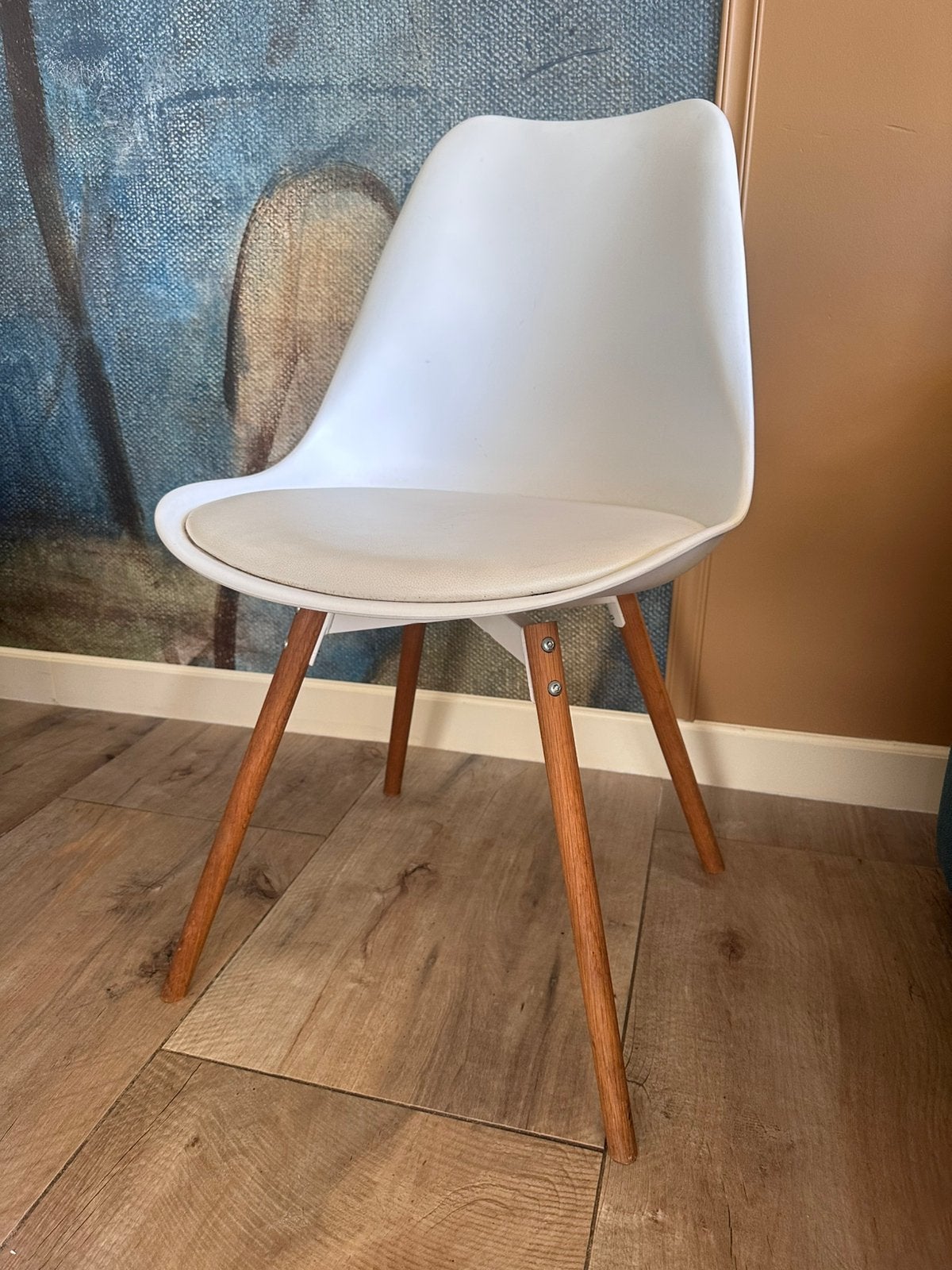 Ikea kuipstoel, Huis en Inrichting, Stoelen, Ophalen, Zo goed als nieuw, Wit, Eén