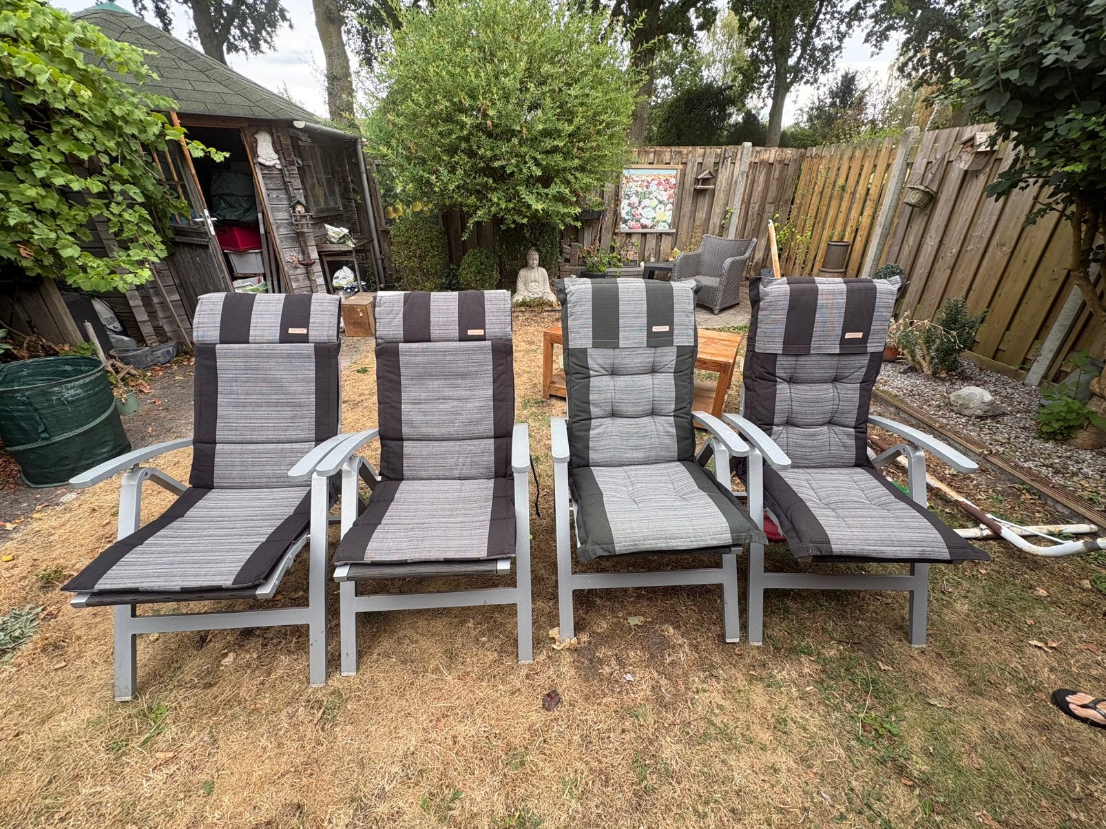 4x tuinstoel inklapbaar boisleduc, Ophalen, Zo goed als nieuw, Aluminium, Inklapbaar