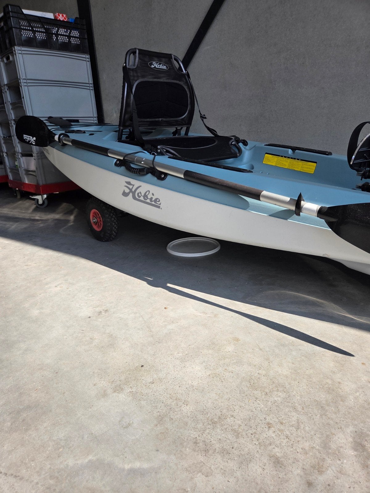 Hobie Passport 10.5 kayak met transportwielen en kick-up vin, Watersport en Boten, Ophalen, Zo goed als nieuw, 1-persoons