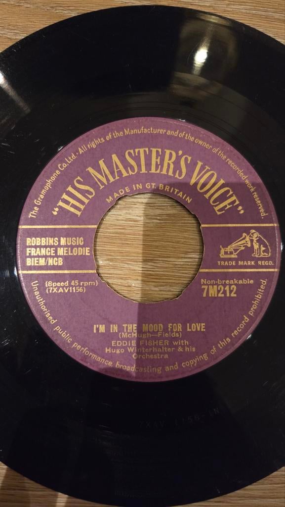 Eddie Fisher - I'm in the Mood for Love / A Girl! A Girl!, Ophalen of Verzenden, Gebruikt, Overige formaten