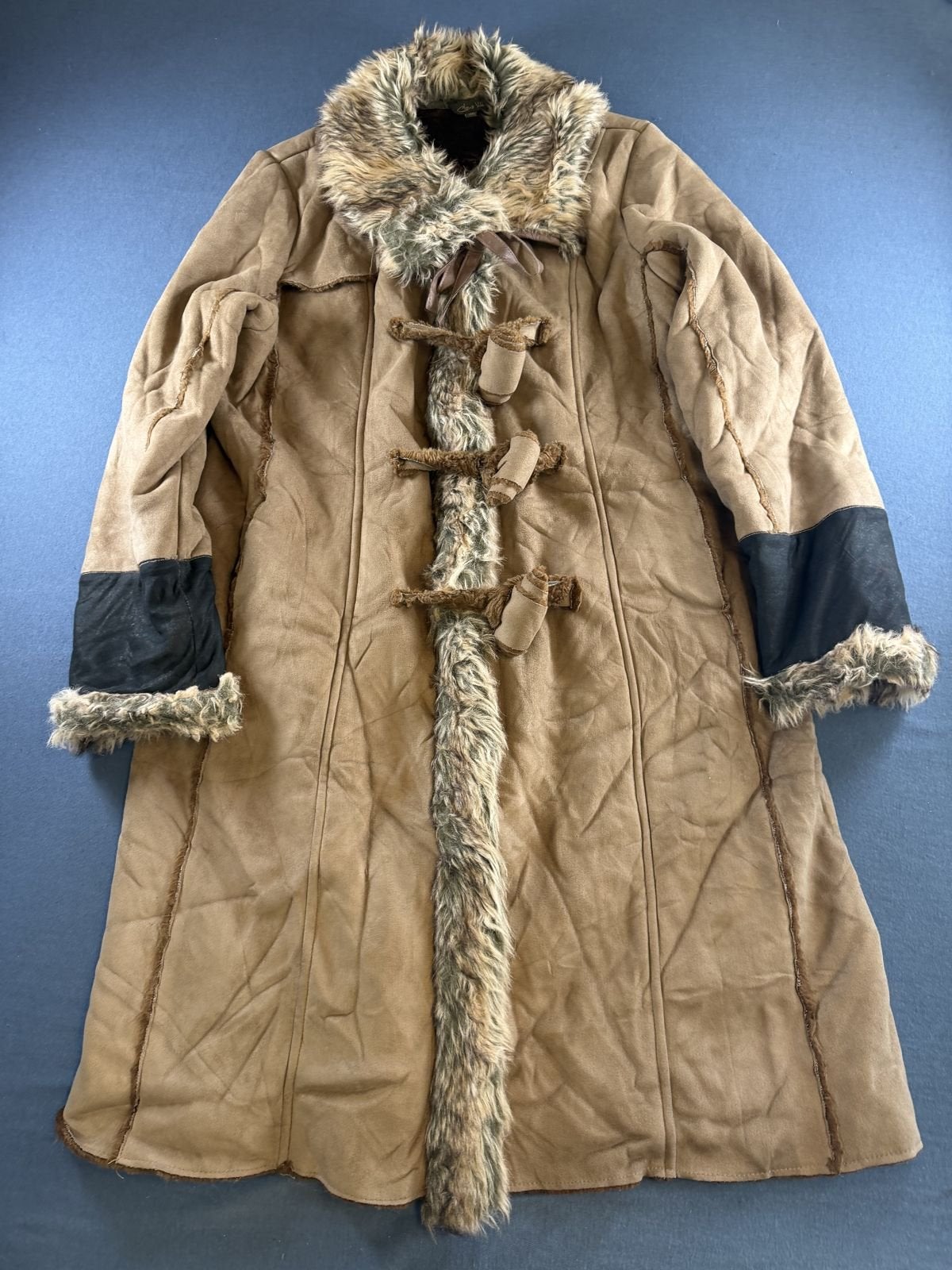 Vintage Dressing Afghaanse jas bruin dames maat L, Bayline Vintage Trading, Bruin, Verzenden, Maat 42/44 (L)