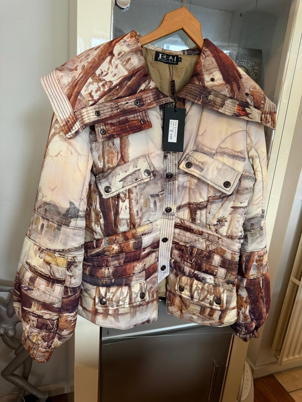 Etoile du Monde gewatteerde jas met print, maat 5 (M), Kleding | Dames, Ophalen of Verzenden, Nieuw, Maat 38/40 (M), Meerkleurig