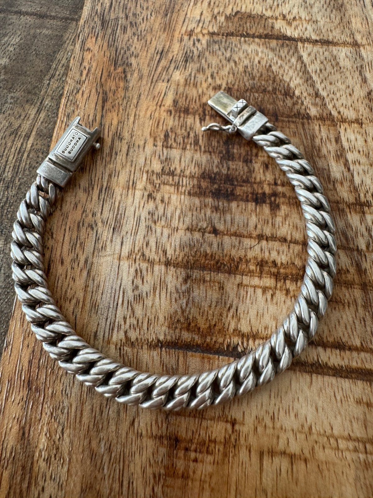 Buddha to Buddha zilveren armband, Ophalen of Verzenden, Zo goed als nieuw, Zilver, Zilver