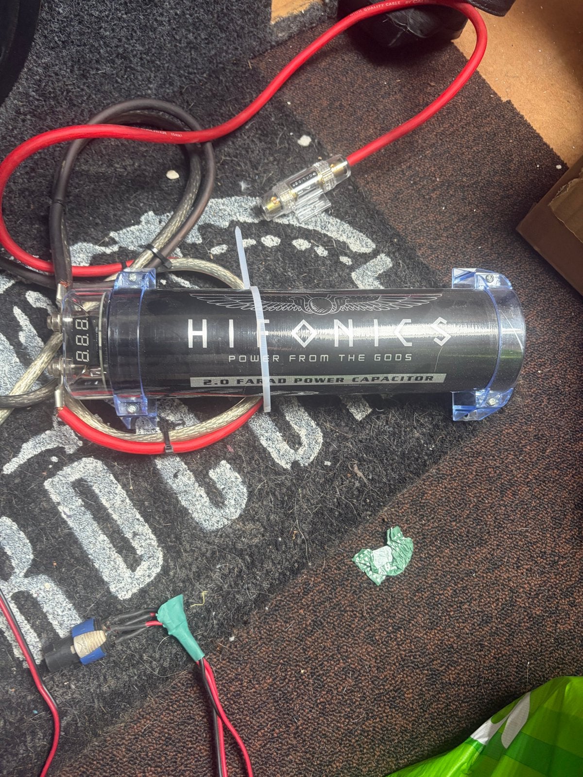 Complete Car Audio Set: Subwoofer, Versterker, Condensator, Ophalen, Zo goed als nieuw