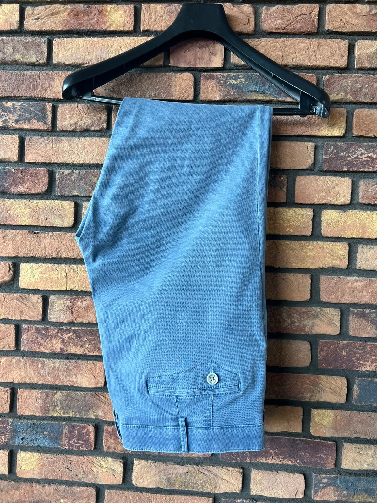 Meyer model Dublin   l.blauwe heren broek/pantalon  Maat 28, Ophalen of Verzenden, Zo goed als nieuw, Maat 56/58 (XL), Blauw