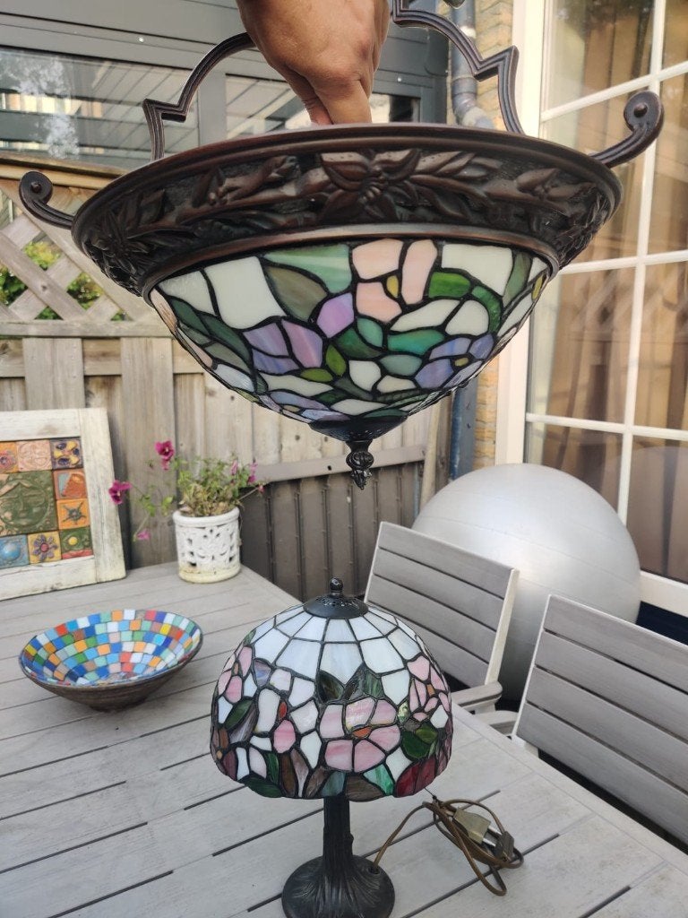 Tiffany stijl plafondlamp / plafonnière – Ø 33 cm, Ophalen