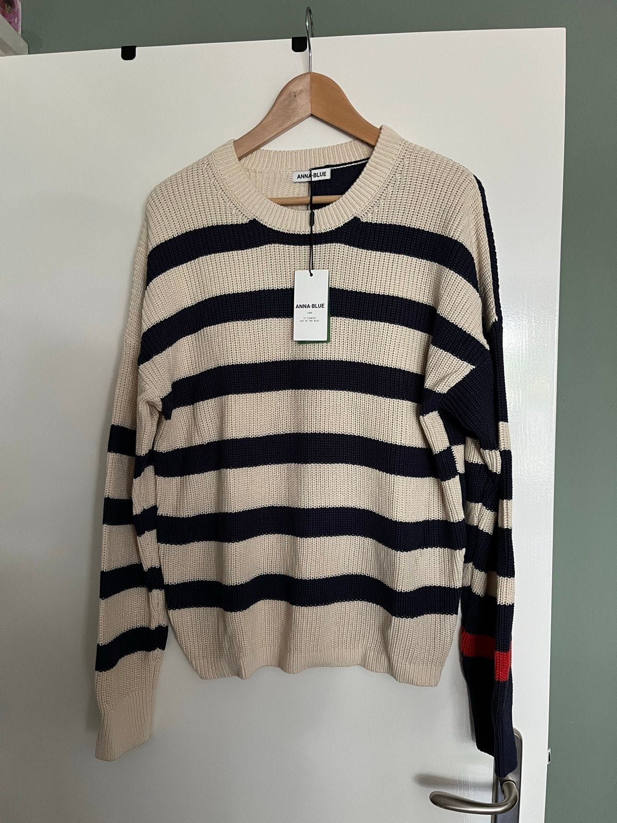Anna Blue gestreepte trui - Nieuw met kaartjes, Ophalen of Verzenden, Nieuw, Maat 46/48 (XL) of groter, Meerkleurig